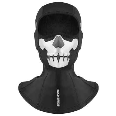 ROCKBROS YPP055 Skull/Spider Pattern Winter Motorcycle Cycling Head Scarf Helmet Liner Balaclava Face Mask - Skull/L