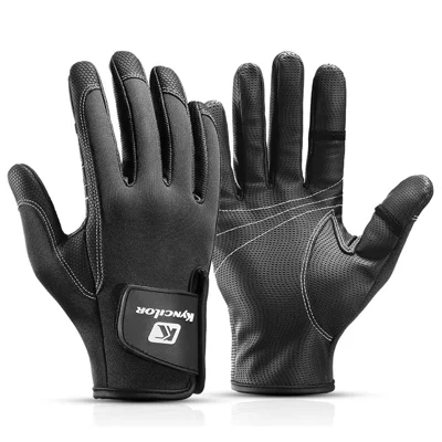 Kyncilor A0061 Guanti Full Finger Da Dito Traspiranti Guanti Da Pesca Antiscivolo - Black / M.