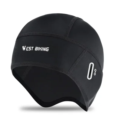 WEST BIKING YP0201363 Casquette de Cyclisme d'Été en Soie Glacée Refroidissante avec Protection UV Respirante Doublure de Casque - Noir