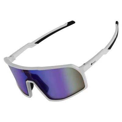 WOLFILIST Bicycle Eyewear Anti-UV Polarized Eyeglasses Film Coated Cycling Sunglasses - White