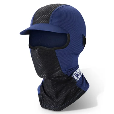 WEST BIKING YP0201382 Passamontagna Protettivo UV Collo Balaclava Copertura per il Viso in Seta di Ghiaccio con Visiera per Ciclismo Pesca - Blu