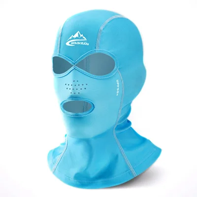 GOLOVEJOY XTJ126 Unisex Stylish Facekini Face Mask UPF50+ UV Sun Protection Diving Swimming Cap - Blue