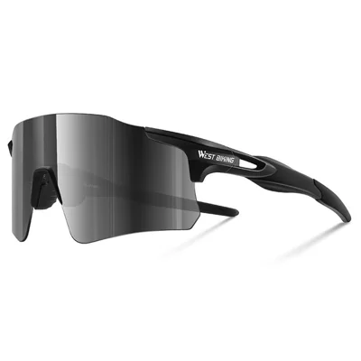 WEST BIKING YP0703156 Lightweight Bike Polarized Sunglasses Sunlight Block PC Glasses for Bicycle Riding - Black