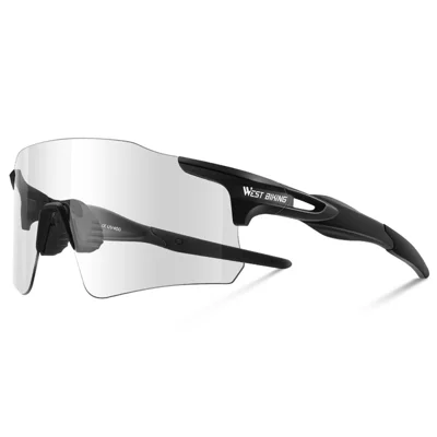 WEST BIKING YP0703155 Photochromic Sunglasses Unisex Outdoor Glasses Cycling Fishing Goggles - Black