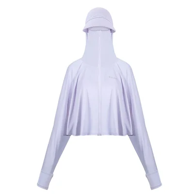 WEST BIKING YP0202331 Women's Ice Silk Hooded Jacket Sun Protection Long Sleeves Clothing - S-M / Purple