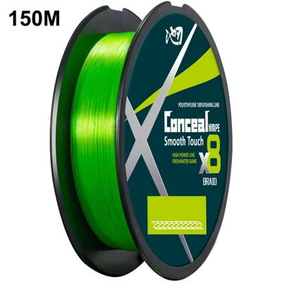 150m Length 8 Strands Braided Fishing Line Green Super Strong PE Smooth Touch Fishing Line - 0.4