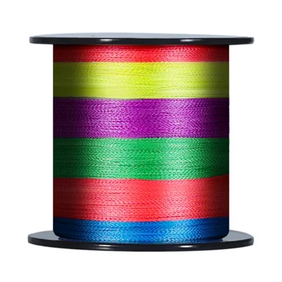 CHIREN 300m 4-Strand PE Braided Fishing Line Long Casting Abrasion Resistant Fishing Wire, Mixed Color - 0.8