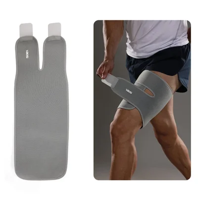 VBOSI 5338V 1 stk lårbeklædning justerbar hamstring kompressionssokkel støtte, en størrelse til fitness, styrketræning - Grå