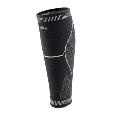 VILICO AB192 1 Peça Tornozeira de Compressão Caneleira Anti-Colisão para Corrida Futebol Basquetebol - Preto/M