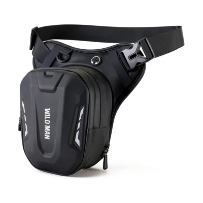 WILD MAN L1 Bolsa de Coxa para Motocicleta 3L, Bolsa Tática de Cintura, Bolsa de Coxa para Ciclismo - Preto