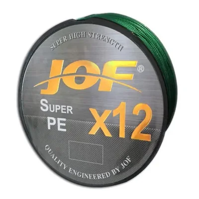 JOF 2.0# 12 Strand Braided Fishing Line High Strength PE Carp Fishing Wire, Length: 100m - Green