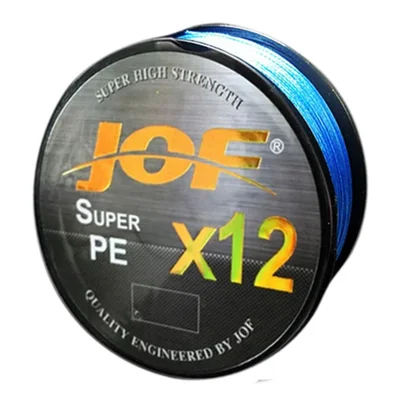 JOF 100m 3.0# 12 Strand Braided Fishing Wire Ultra Strong PE Line for Saltwater / Freshwater Fishing - Blue