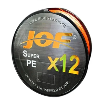 JOF 100m 4.0# 12 Strand Fishing Line 29.5kg Pull Force PE Braided Fishing Wire - Orange