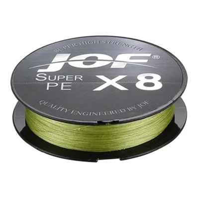 JOF 100m 8.0# 8 Strand PE Fishing Line Braided Smooth Wire for Saltwater Freshwater Fishing - Army Green
