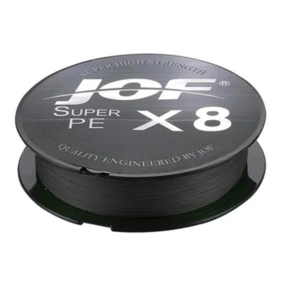 JOF 100m 0.6# 8 Strand Fishing Line High Strength Wear-resistant PE Braided Fishing Wire - Black