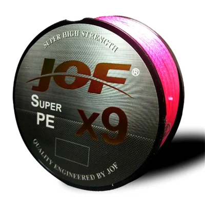 JOF 100m 3.0# 9 Strand Anti-bite Fishing Line High Strength PE Braided Fishing Wire - Pink