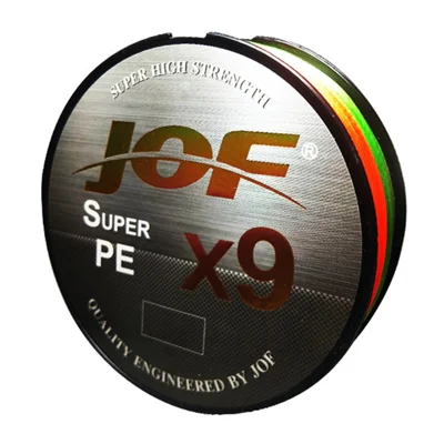JOF 100m 5.0# 9 Strand Anti-bite Anti-wear Fishing Line High Strength PE Woven Fishing Wire - Multi-color