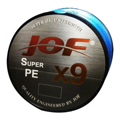 JOF 100m 6.0# Anti-bite Fishing Line High Strength 9 Strands PE Braided Fishing Wire - Blue
