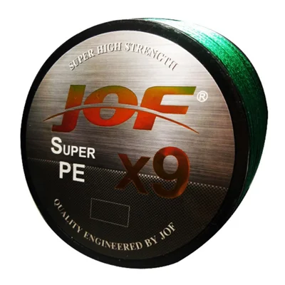 JOF 100m 4.0# Anti-bite Anti-wear Fishing Line 9 Strands High Strength PE Braided Fishing Wire - Green