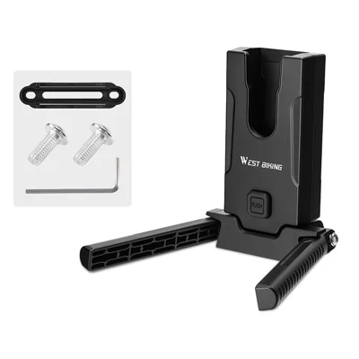 WEST BIKING YP0723032 Suporte de Estacionamento Portátil para Bicicleta com Rotação de 270 Graus e Ajuste de 7,5 cm para Bicicletas de Estrada e Montanha - Preto