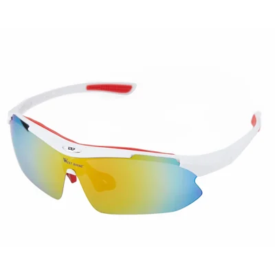 WEST BIKING Occhiali da ciclismo da esterno con protezione UV400 - Montatura bianca/Lente blu rivestita