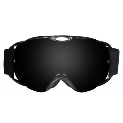 201 Double Layer Anti-fog Anti-UV Ski Goggles Winter Windproof Ski Eye Glasses - Black