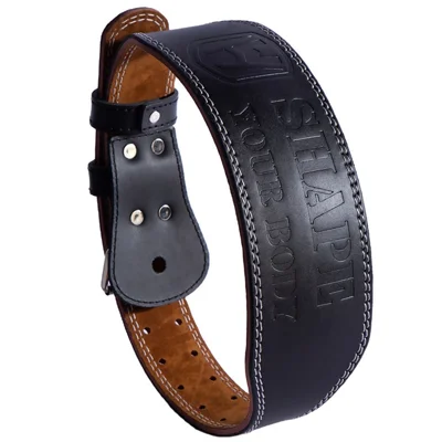 WORTHDEFENCE WA0190 Men's Lumbar Support Belt Cowhide Leather Back Brace (10cm Wide) - S
