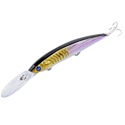 CH15 14.5cm 13.2g Laser Plastic Hard Bait Built-In Steel Ball Artificial Fishing Lure with Hook - Style 1