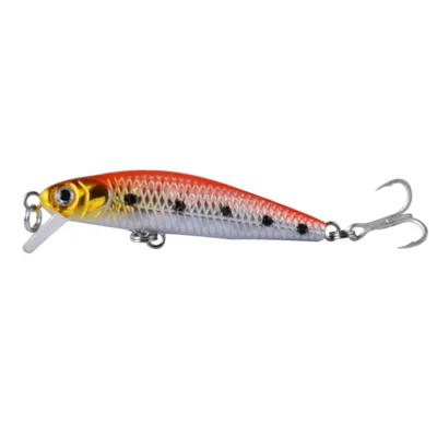 G61F 5.65cm 2.76g Lifelike 3D Eyes Fishing Lure Built-In Steel Balls Plastic Hard Bait with Hook - Style 8