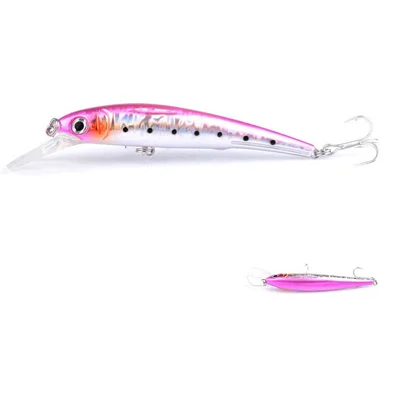 N20D 10.8cm 11.5g 3D Eyes Sinking Minnow Lure Laser Plastic Fishing Bait with Hook - Style 1