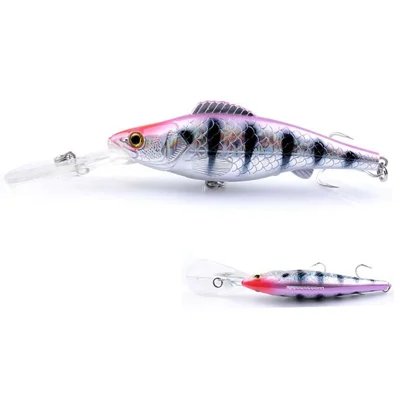 G13D 12.6cm 14.76g Floating Artificial Bait Deep Diving Long Tongue Plate Minnow Lure - Style 1