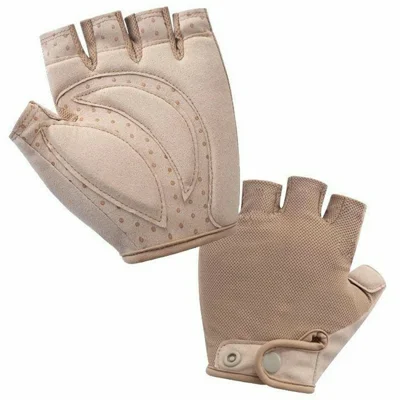 1 Pair Size L Outdoor Sports Half Finger Gloves for Men  /  Women Anti-Slip Fitness Climbing Cycling Gloves - Khaki