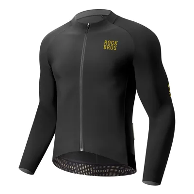 ROCKBROS Radfahrjacke für Herren Winterwind- und Wasserdicht Thermofleece Fahrrad-Jersey Mantel, 15300015 YDWT020 15300015001 - Schwarz / S