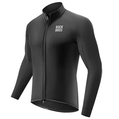 ROCKBROS YDWT012 15300012001 Winddichte Langarm-Fahrradjacke 3D-ergonomisches Fahrradtrikot mit Fleecefutter für Outdoor - S