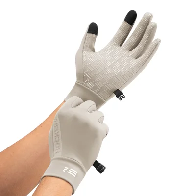 ROCKBROS S414 Winter Cycling Touchscreen Gloves Windproof Thermal Graphene Full Finger Mittens - Beige/XS