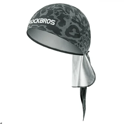 ROCKBROS YPP009 Ice Silk Sun Protection Head Cover UPF50+ Moisture Wicking Quick Dry Head Protectors for Cycling Fishing Hiking - Gray Leopard
