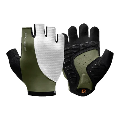 ROCKBROS NO.S415 Half Finger Cycling Gloves SBR Padded UPF50+ Breathable for Road and Mountain Cycling