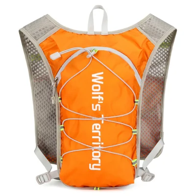 2L Outdoor Cycling Backpack Water Repellent Oxford Fabric Breathable Reflective Hydration Pack for Cycling Hiking Trail Running - Orange