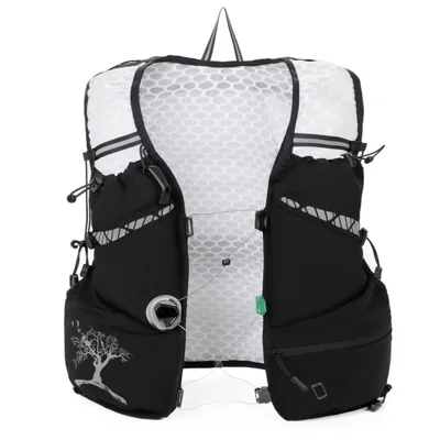 PATLOG 8L Multifunctional Cycling Vest Pack Lightweight ADF Adjustment 3D Mesh Breathable Reflective Backpack for Running Marathon Outdoor - Black/M
