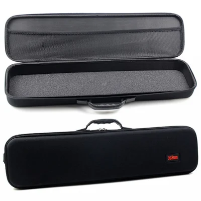 JSFUN 61.5x15x7cm Fishing Rod Storage Bag Shock-Absorbed EVA Hardshell Case for Fishing Tools