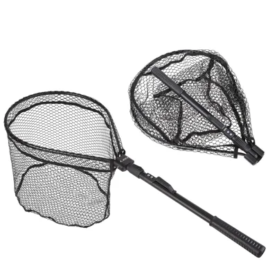 27984 Aluminum Alloy Quick Folding Fishing Net with Nylon Mesh Portable Landing Net