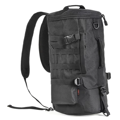 28085-B Cylindrical Fishing Rod Storage Bag 1000D Polyester Fishing Equipment Backpack - Black