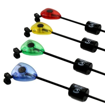 JSFUN 4Pcs / Set Fishing Bite Alarm Swinger Kit Indicator Rod Tip Lights with Storage Bag