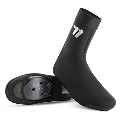 WEST BIKING YP0215050 Mountain Bike Cycling Shoe Covers Thermal Windproof Reflective Winter Riding Gear - Black/One Size