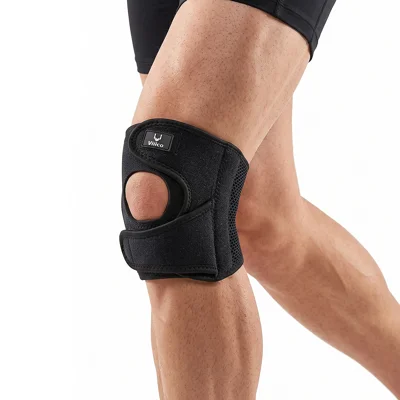 VILICO AB175 Tira Patelar com Suporte de Mola Bilateral para Desportos ao Ar Livre, Corrida e Fitness - M / Preto