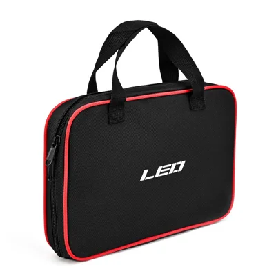 28256 10-Grid Squid Hook Storage Bag Polyester+PP Fishing Lures Soft Bait Storage Case