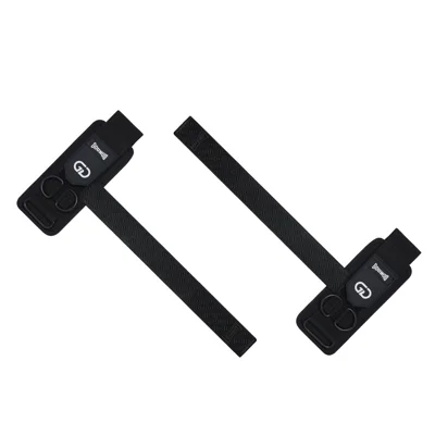 GOUNOD ZLD007 1 Paire de Sangles de Soutien pour Poignet en Nylon + Silicone Antidérapant, Ceinture de Levage pour haltérophilie, Soulevé de Terre, Tractions - Noir
