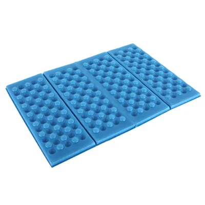 W-02 Felpudo portátil para acampada al aire libre, senderismo, asiento impermeable de EVA, colchoneta de viaje, picnic, asiento azul