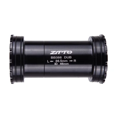 ZTTO BB386 Aluminum Alloy Bicycle Bottom Bracket for BB386EVO / PF30 68 / 73 / 86mm 46mm Frame Shell - DUB Black
