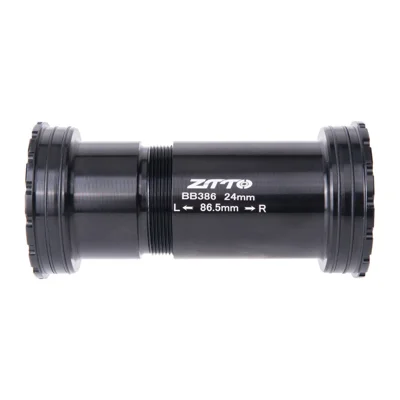 ZTTO BB386 Aluminum Alloy + Ceramic Bicycle Bottom Bracket (Outer Diameter: 46mm, Inner Diameter: 24mm) - Ceramic Black